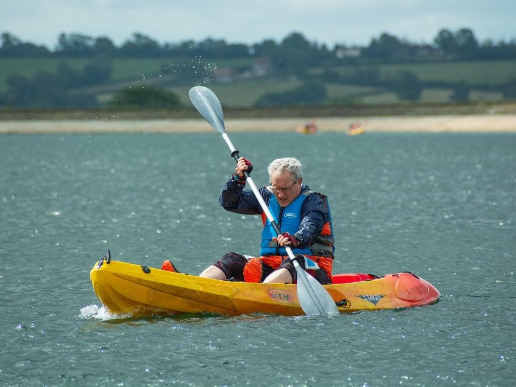 Paul kayaking