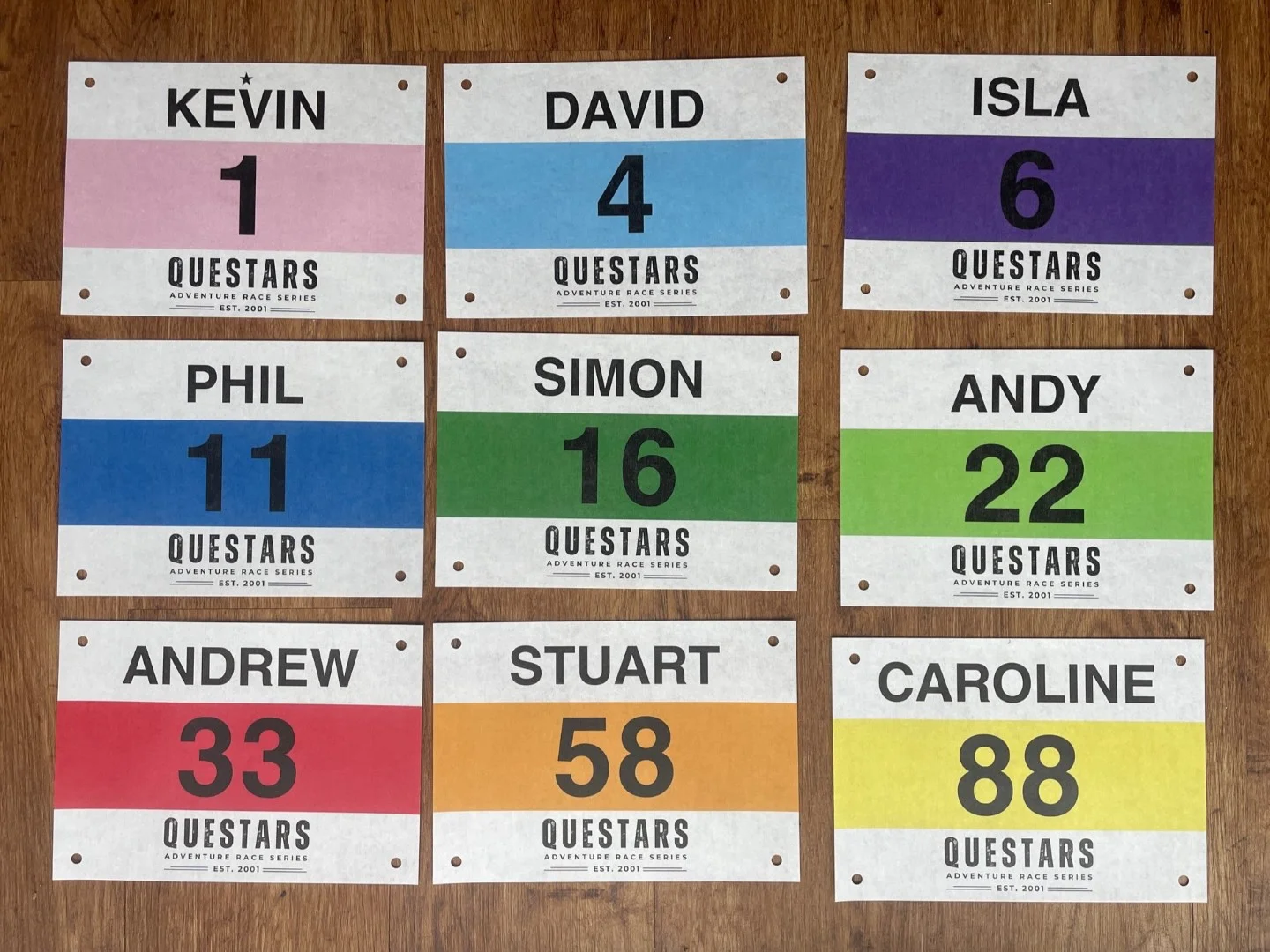 Race Numbers